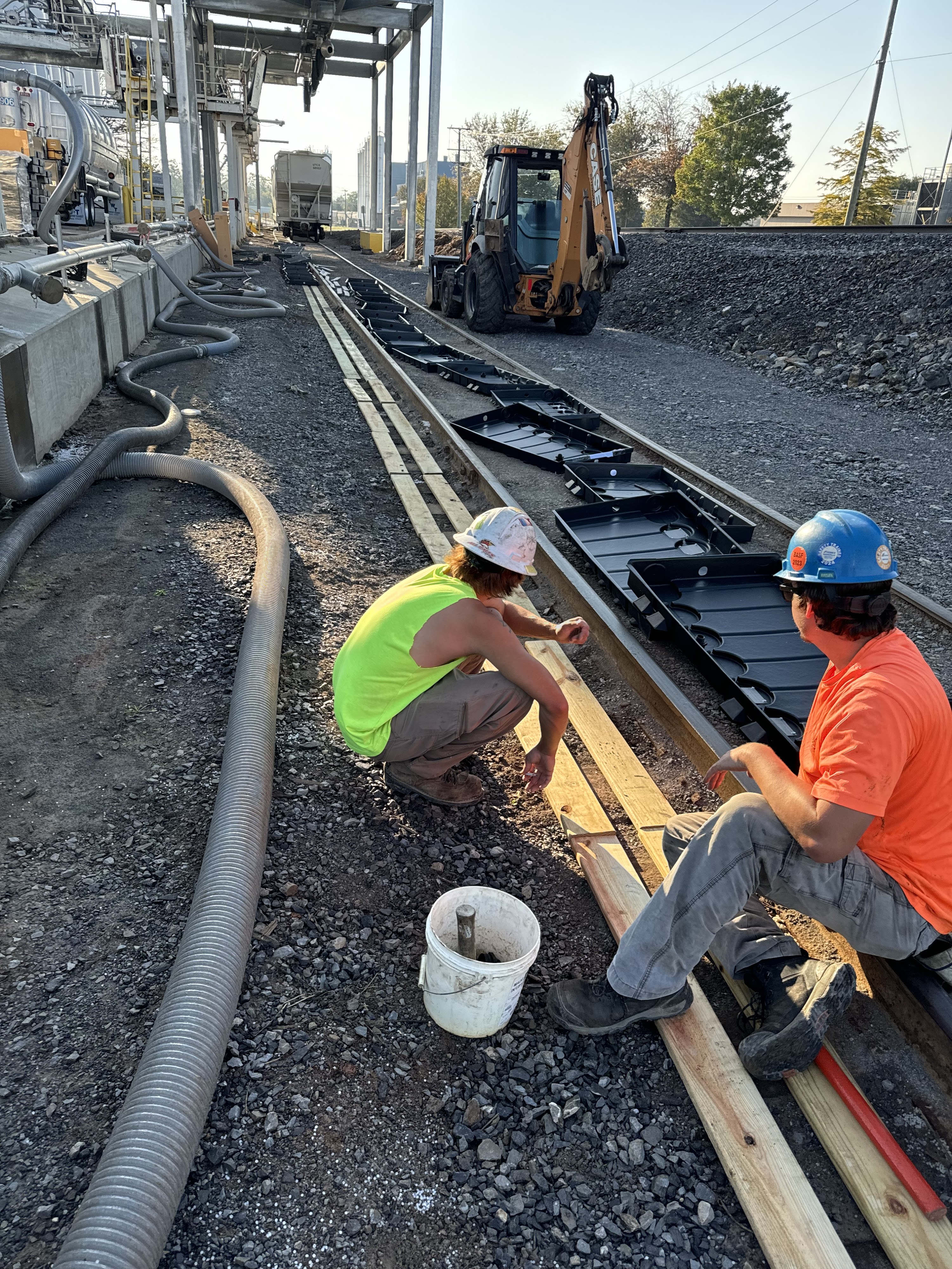 Railroad repair work in progress