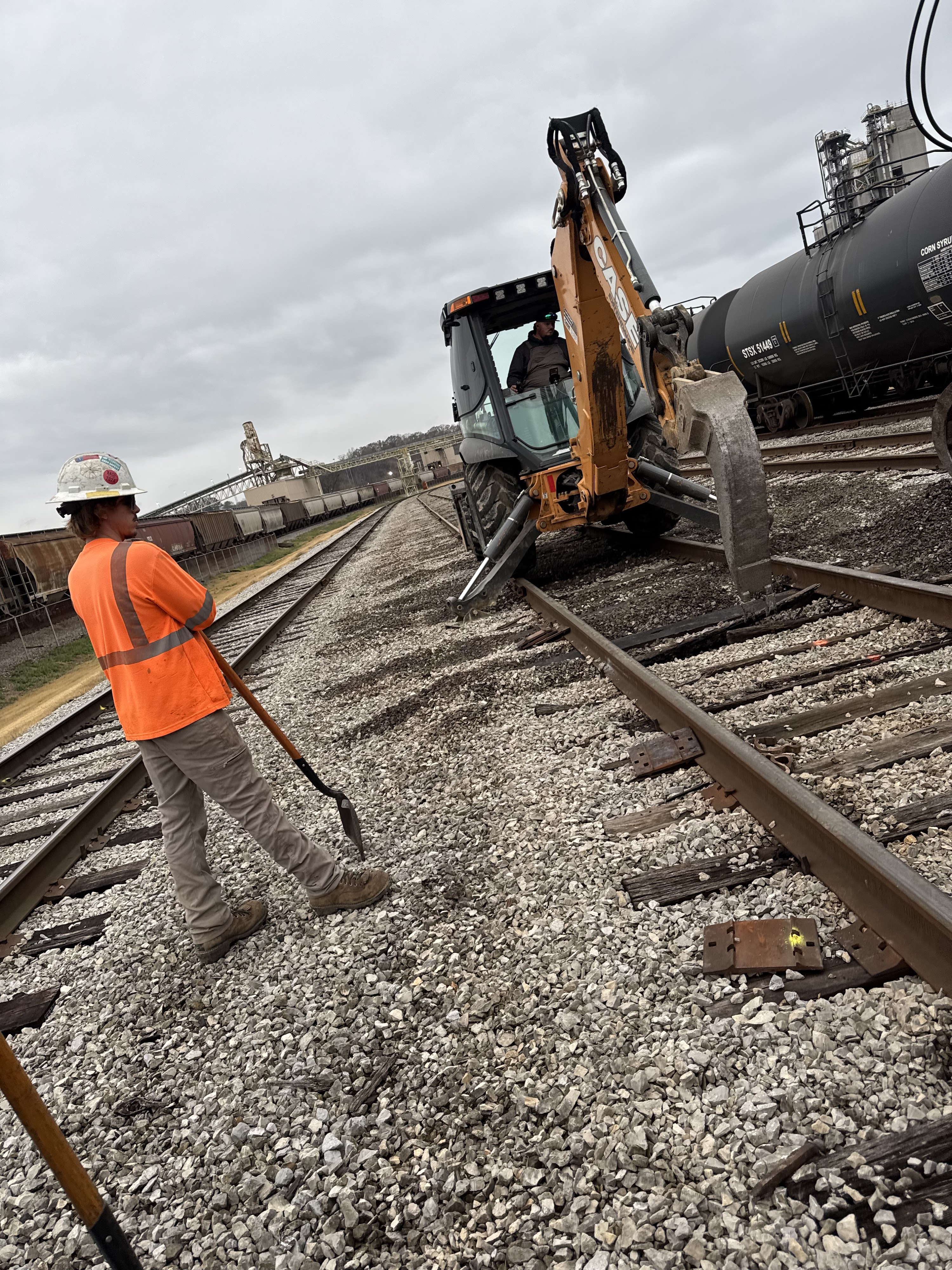 Railroad tie installation